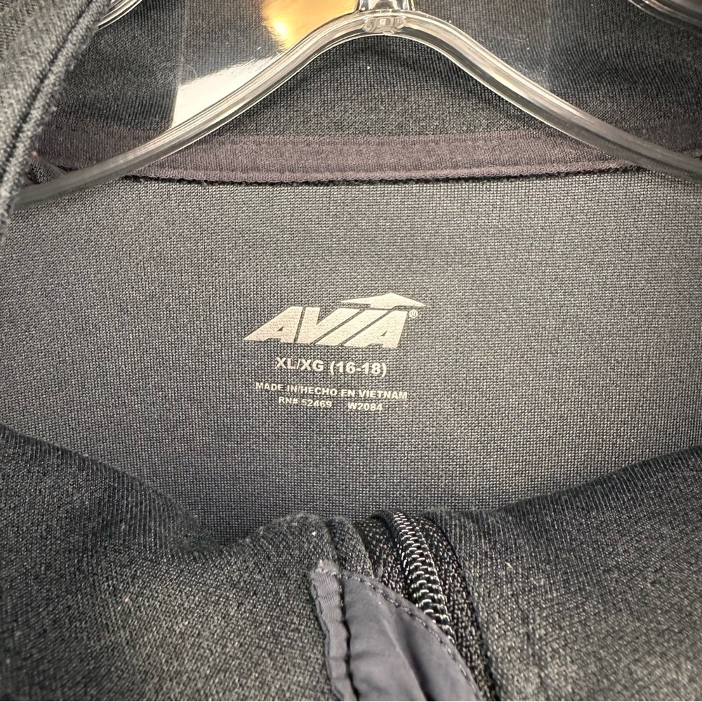 Avia Black Quilted 1/2 Zip Pullover Sweatshirt Size XL - Picture 3 of 5